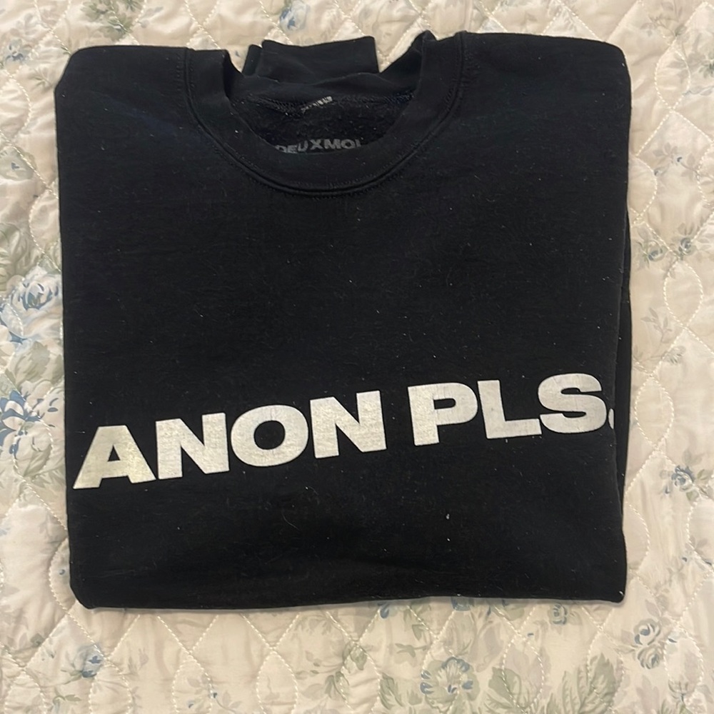 Black Deux Moi Anon Pls. sweatshirt